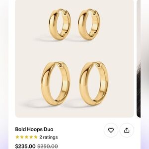 Gold Hoop Earring Set